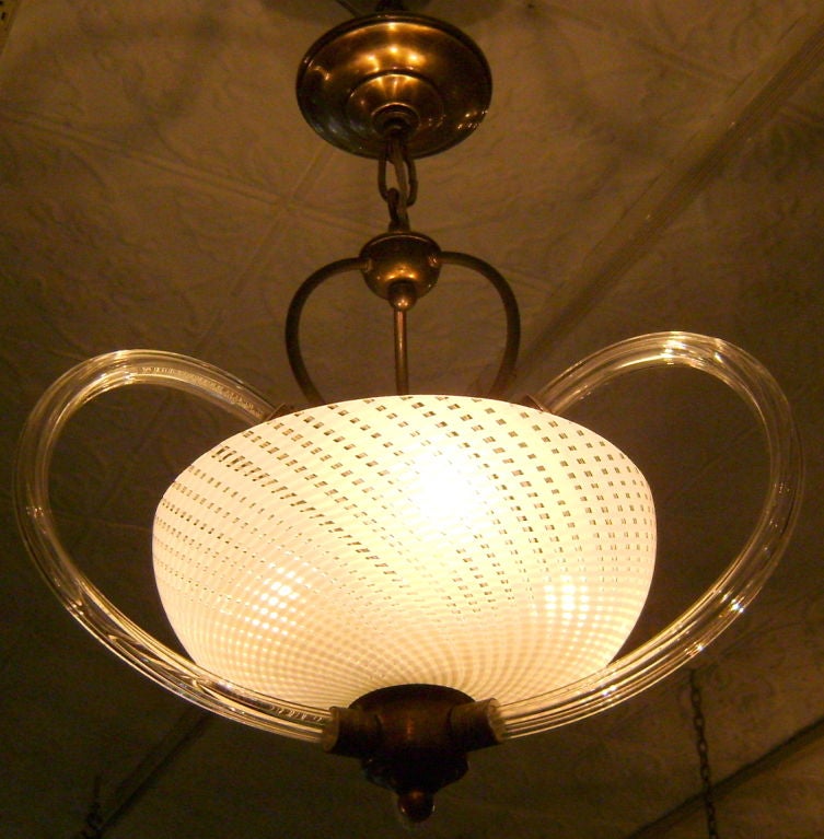 Mid-20th Century Venetian Light Fixture For Sale