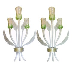 Set of Venetian Glass Sconces