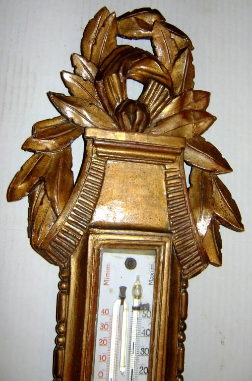 Gilt Wood Barometer