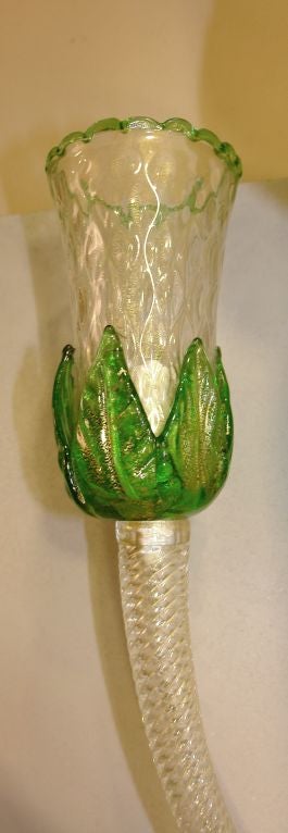 Set of Venetian Glass Sconces In Good Condition In New York, NY