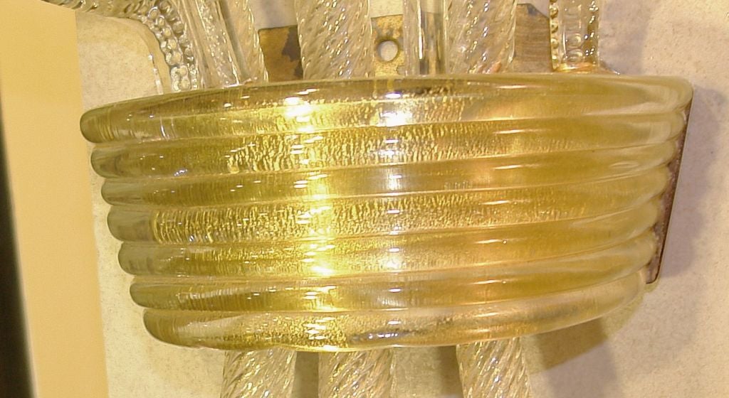 Mid-20th Century Set of Venetian Glass Sconces
