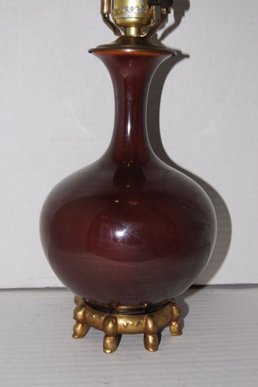 Ox Blood Porcelain Lamp