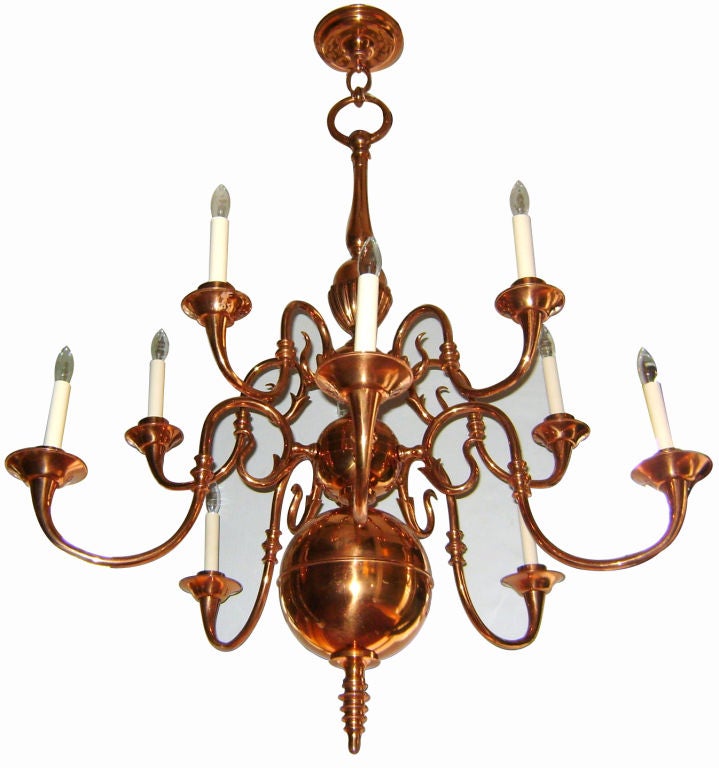 English Copper Chandelier