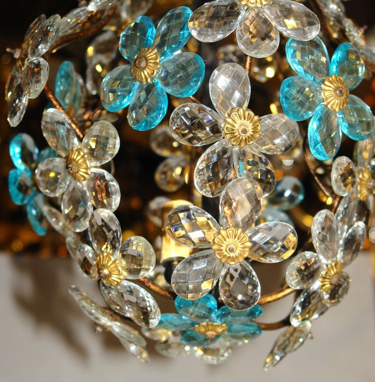 Crystal Flower Chandelier at 1stDibs