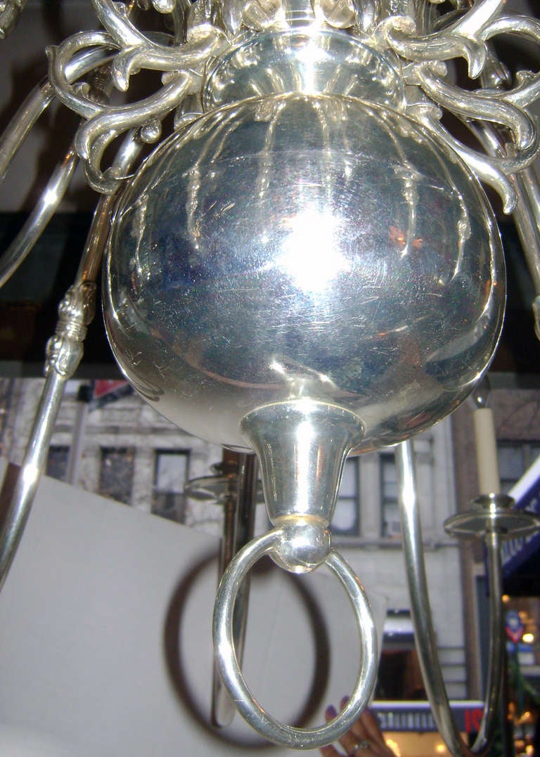 Large Silver Plated Chandelier 2