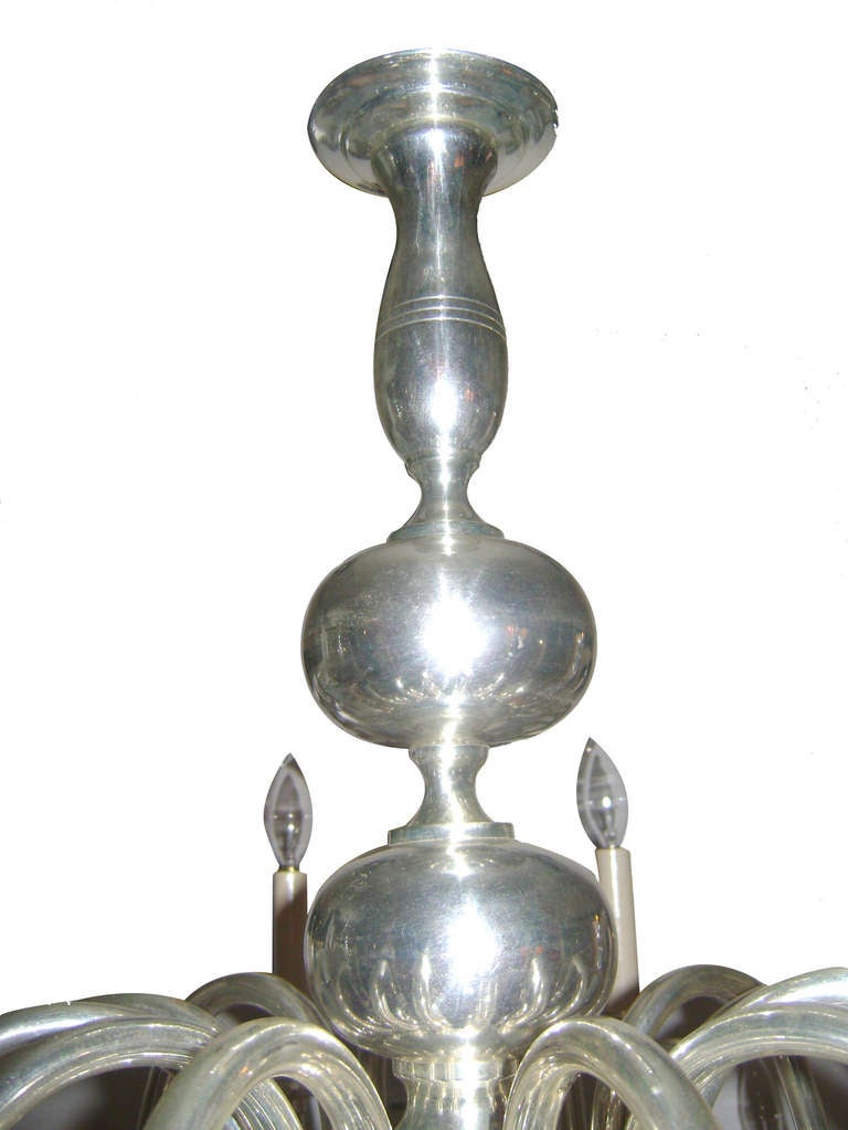 Large Silver Plated Chandelier 3