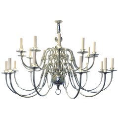 Large Silver Plated Chandelier