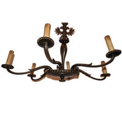 Antique Dutch Bronze Chandelier