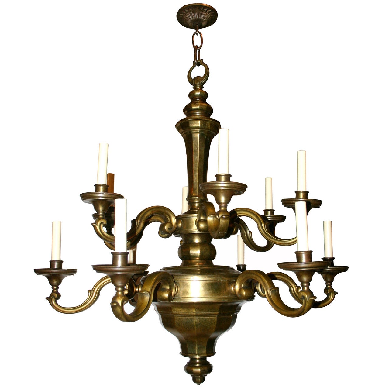 Dutch Double-Tiered Chandelier For Sale