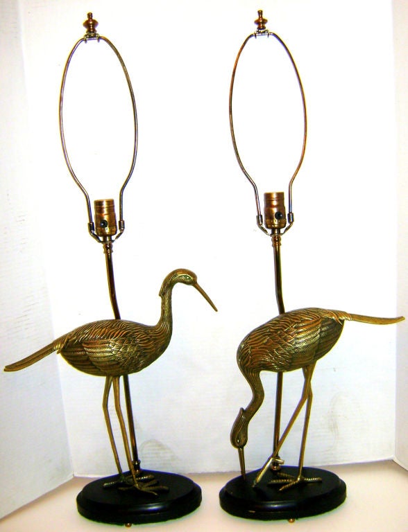 Pair of Crane Shaped Table Lamps