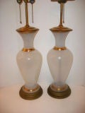 Antique Large Opaline Glass Lamps