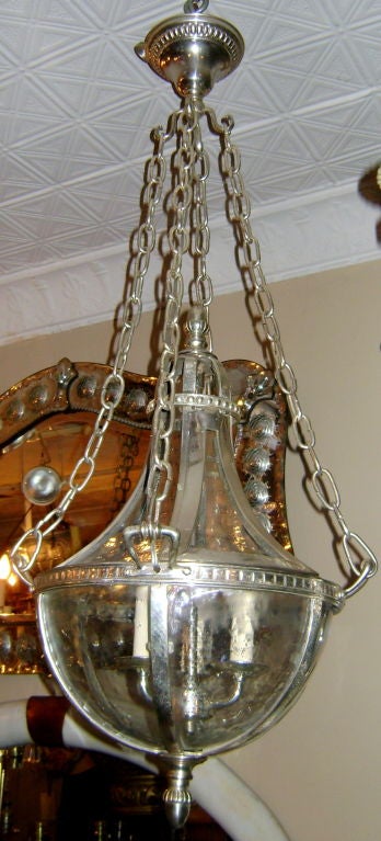 20th Century Large Set of Silver Plated Lanterns For Sale