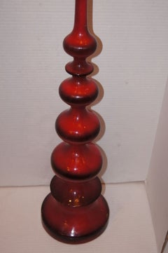 Red Wooden Table Lamp
