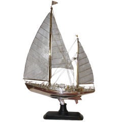 Antique Silver Plated Ship
