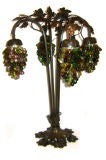 Bronze Table Lamp with Glass Grapes