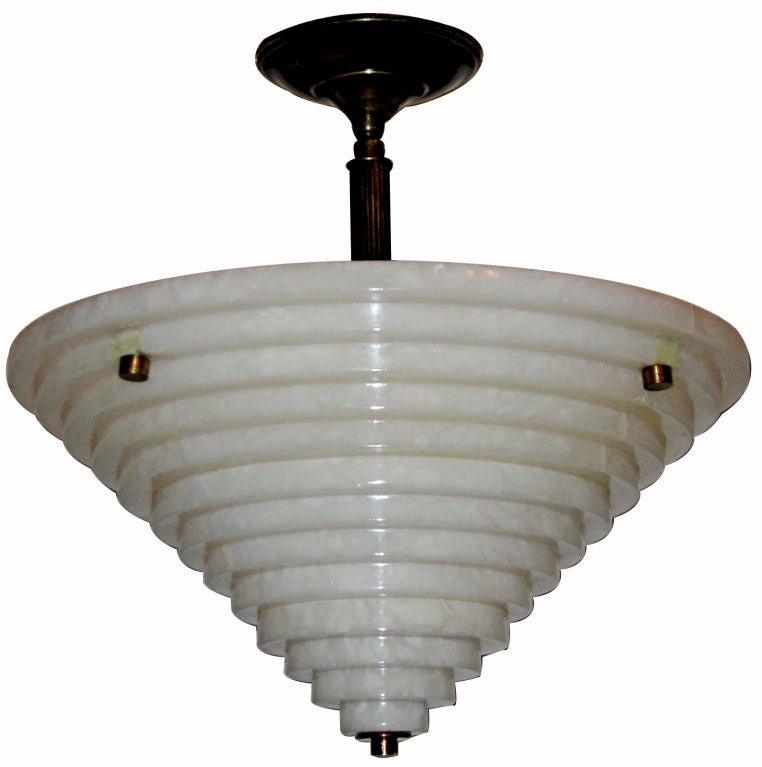 Pair of Alabaster Light Fixtures