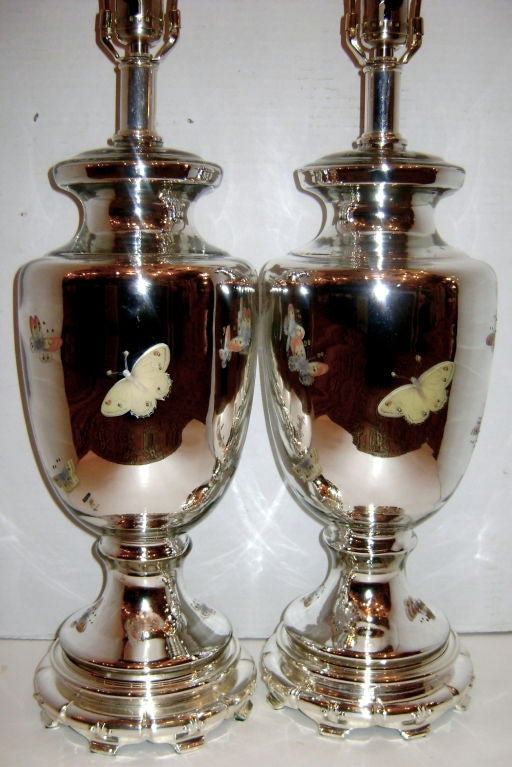 Pair of Mercury GLass Table Lamps