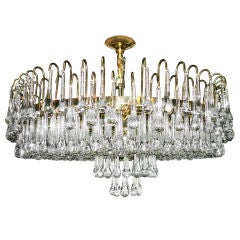 Large Light Fixture with Glass Drops Large Light Fixture with Glass Drops