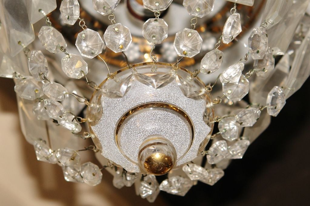 French Crystal Light Fixture For Sale 2