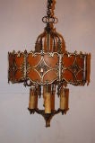Antique Light Fixture with Bakeliete Shade