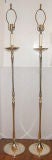 Antique Pair of Silver Plated Floor Lamps