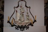 Wrought Iron Ship Chandelier