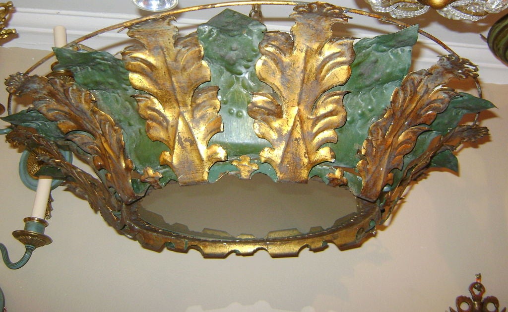 Gilt Metal Light Fixture