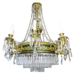 Empire Style Chandelier with Crystals