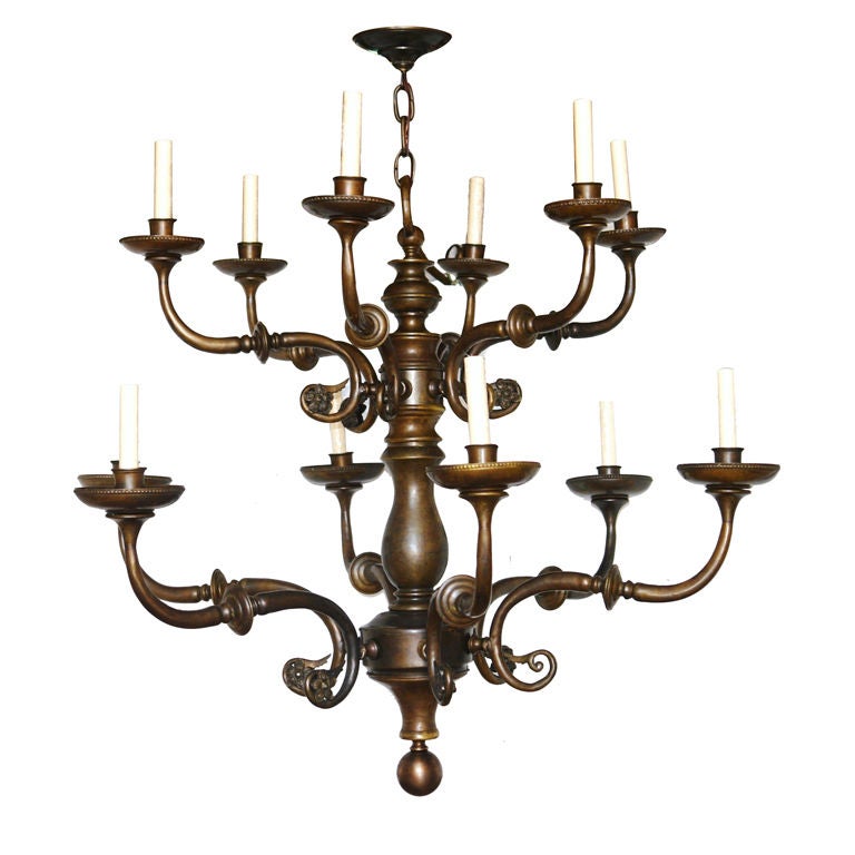 Pair of Large Dutch Chandeliers. Sold Individually For Sale at 1stDibs