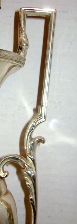 Coppia di lampade placcate in argento in vendita 2