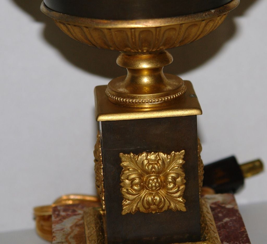 Bronze Lampe de bureau Empire français en vente