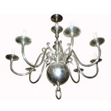 Antique Silver Plated English Chandelier