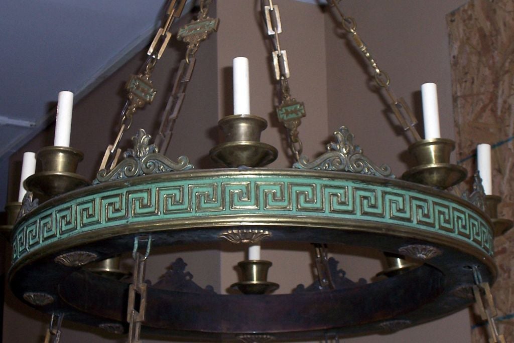 French Pair of Large Neoclassic Style Chandelier, Sold Individually For Sale