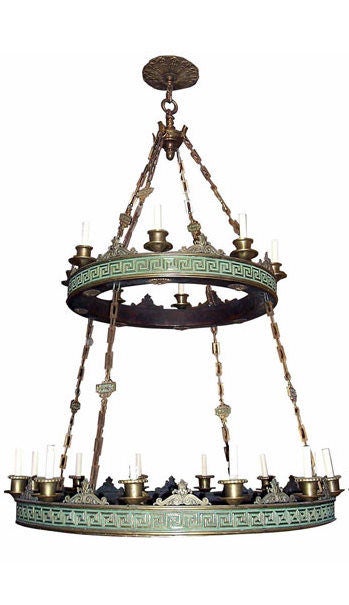 Pair of Large Neoclassic Style Chandelier, Sold Individually For Sale 1