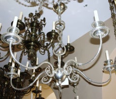 Silver Plated "Rope" Chandelier