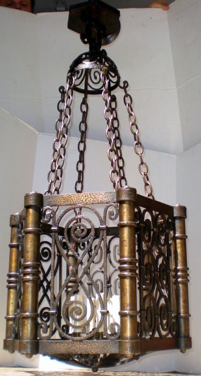 Large Hammered Bronze Lantern 2