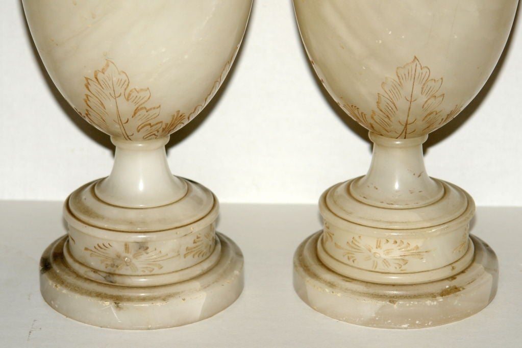 alabaster urn lamp