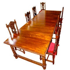 Large Spanish Dining Table with 12 Chairs