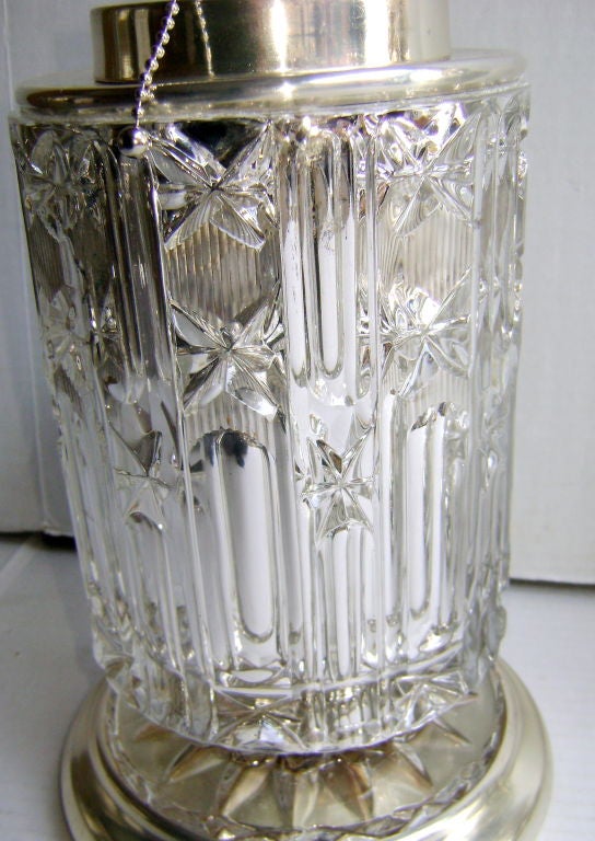 Français Paire de lampes françaises en verre mercuré en vente