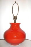Orange Porcelain Table Lamp