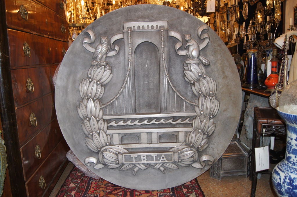 Large Cast Metal NYC Bridge Plaque