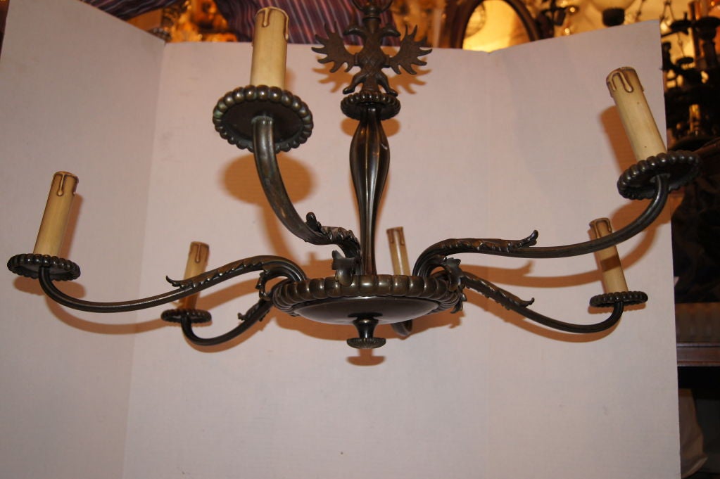 Dutch Bronze Chandelier