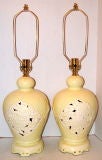 Yellow Porcelain Floral Lamps