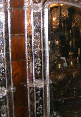 Pair of Antique Palatial Venetian Mirrors In Good Condition For Sale In New York, NY