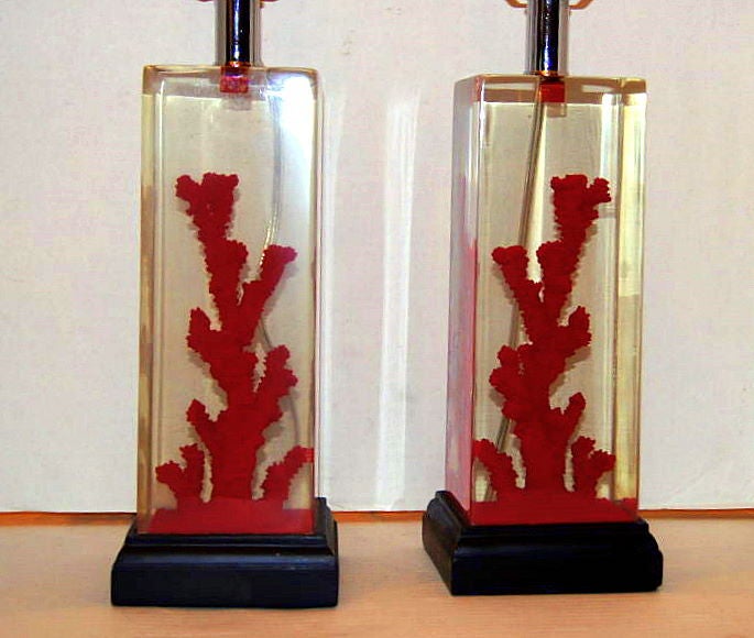 Faux Coral Table Lamps