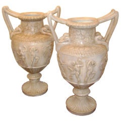 Pair of Large Neo Classic Ceramic Vases