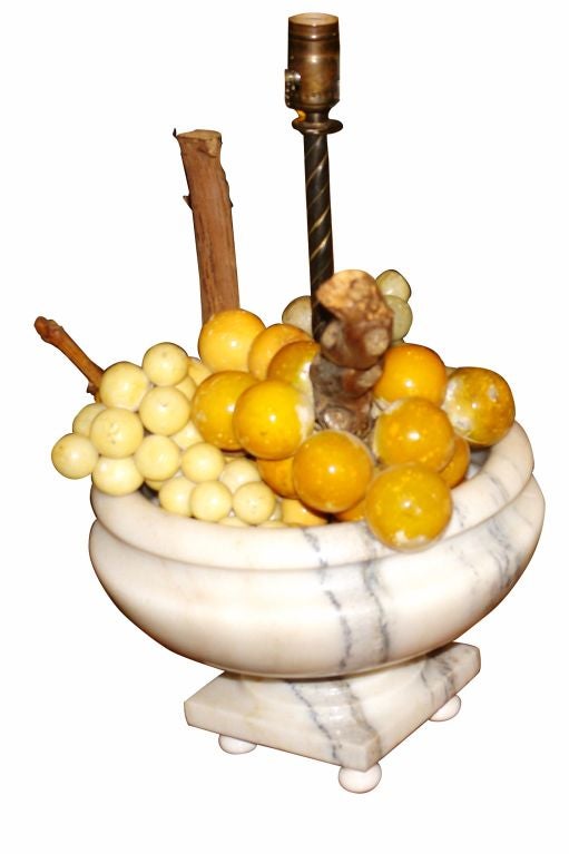 Alabaster Lamps Shaped as Grapes