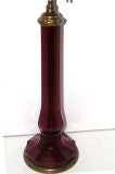 Ruby Red Glass Lamp