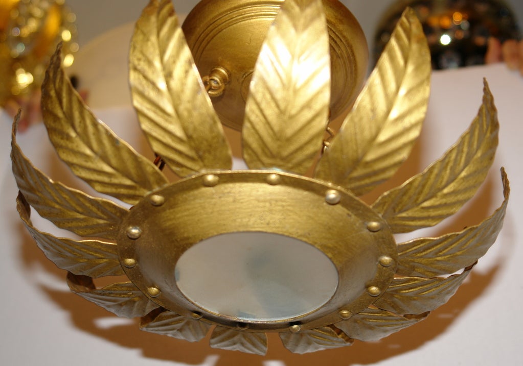 Sunburst Light Fixture In Good Condition For Sale In New York, NY