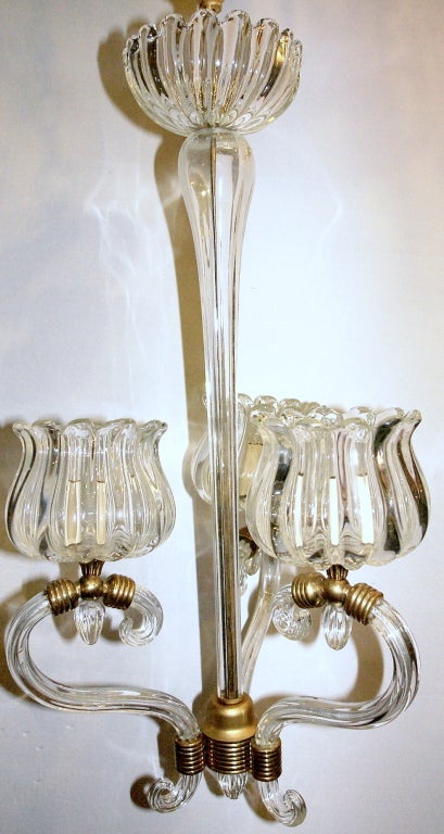 Italian Murano Glass Chandelier For Sale